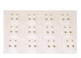 Studex Taşsız Orta Beyaz Kulak Delme Küpesi 3 mm 12 Çift/Paket